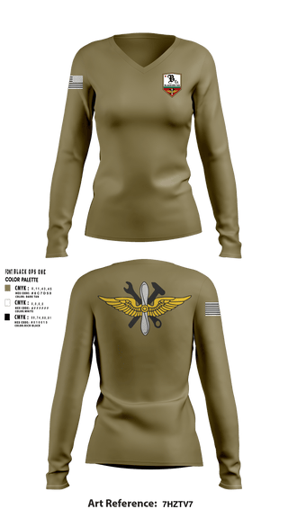 Women's Long Sleeve Vneck Shirt, Blacksmiths, National Guard, Teamtime, Team time, sublimation, custom sports apparel, team uniforms, spirit wear, spiritwear, sports uniforms, custom shirts, team store, custom team store, fundraiser sports, apparel fundraiser
