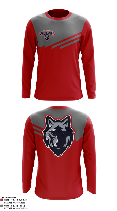 Martin Luther King High School Cross Country 31384239 Long Sleeve Performance Shirt - 1