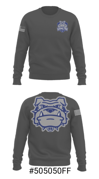 Crew Neck Sweatshirt, Hamilton High School Soccer, Men's Soccer, Teamtime, Team time, sublimation, custom sports apparel, team uniforms, spirit wear, spiritwear, sports uniforms, custom shirts, team store, custom team store, fundraiser sports, apparel fundraiser