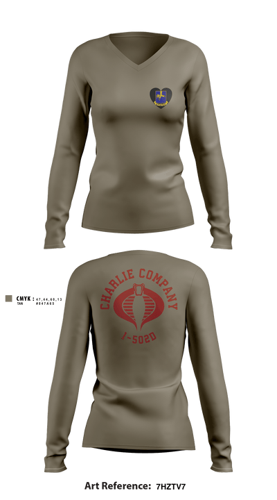 Cobra Company 43397226 Women's Long Sleeve V-neck Shirt - 8