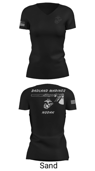 Women's Short Sleeve Vneck Shirt, , Marines, Teamtime, Team time, sublimation, custom sports apparel, team uniforms, spirit wear, spiritwear, sports uniforms, custom shirts, team store, custom team store, fundraiser sports, apparel fundraiser