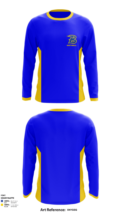 Bonduel Youth Softball League 22083727 Long Sleeve Performance Shirt - 2