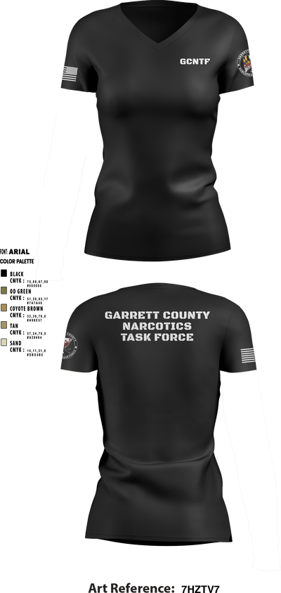 GCNTF 76006174 Women's Short Sleeve V-neck Shirt - 5