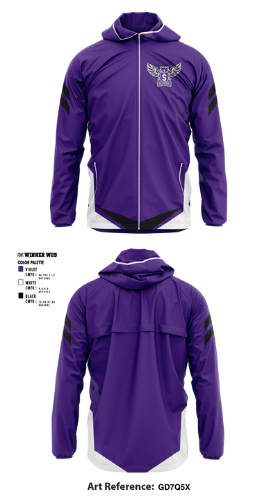 Seymour High School Gymnastics 81497358 Windbreaker - 1