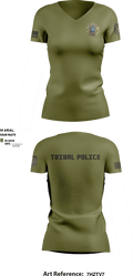 Eastern Shawnee Tribal Police 73684193 Women's Short Sleeve V-neck Shirt - 4 (1)