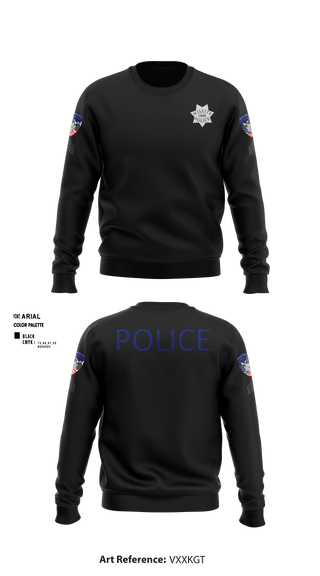 Crew Neck Sweatshirt, Willits Little Lake JRTF, Police, Teamtime, Team time, sublimation, custom sports apparel, team uniforms, spirit wear, spiritwear, sports uniforms, custom shirts, team store, custom team store, fundraiser sports, apparel fundraiser