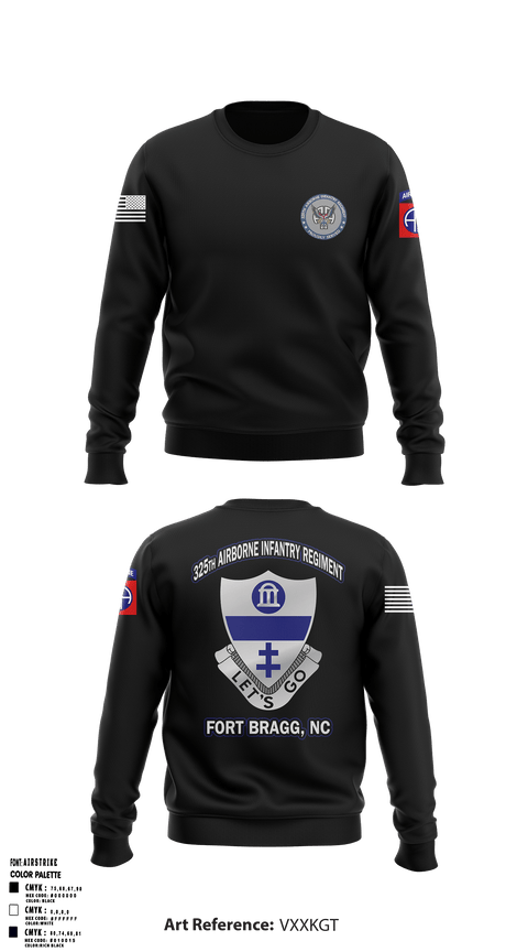 Crew Neck Sweatshirt, Bravo co 1/325 A.I.R., Army, Teamtime, Team time, sublimation, custom sports apparel, team uniforms, spirit wear, spiritwear, sports uniforms, custom shirts, team store, custom team store, fundraiser sports, apparel fundraiser