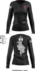 716 25461008 Women's Long Sleeve V-neck Shirt - 1