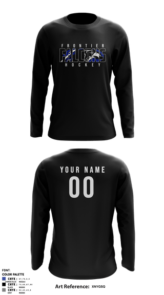 Long Sleeve Shooting Shirt, Frontier Central Hockey, Hockey, Teamtime, Team time, sublimation, custom sports apparel, team uniforms, spirit wear, spiritwear, sports uniforms, custom shirts, team store, custom team store, fundraiser sports, apparel fundraiser