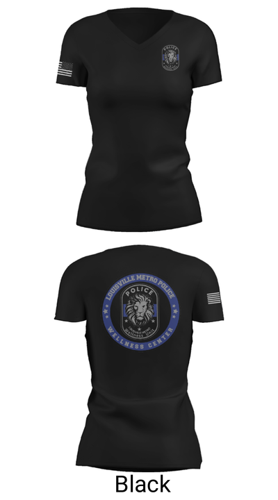 LMPD WELLNESS UNIT 57216807 Women's Short Sleeve V-neck Shirt - 20