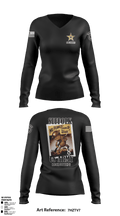 1O8B 21862513 Women's Long Sleeve V-neck Shirt - 1