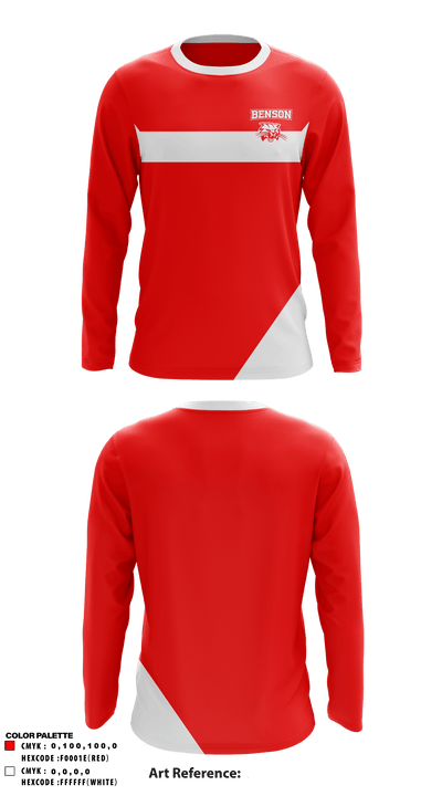 William Henry Harrison High School Cheer 60783078 Long Sleeve Performance Shirt - 1