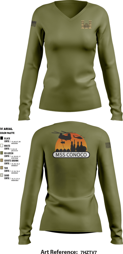 MSSC Essayons 2 48058860 Women's Long Sleeve V-neck Shirt - 3