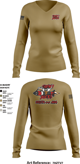 Women's Long Sleeve Vneck Shirt, , Army, Teamtime, Team time, sublimation, custom sports apparel, team uniforms, spirit wear, spiritwear, sports uniforms, custom shirts, team store, custom team store, fundraiser sports, apparel fundraiser