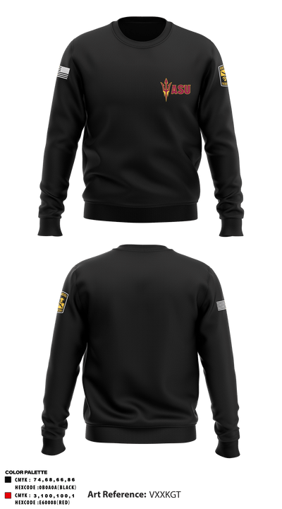 ASU ARMY ROTC 63984881 Crew Neck Sweatshirt - 1