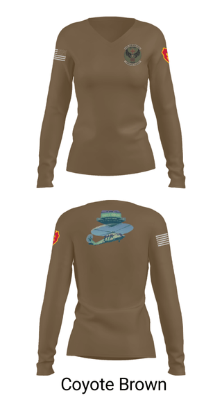 Women's Long Sleeve Vneck Shirt, , Army, Teamtime, Team time, sublimation, custom sports apparel, team uniforms, spirit wear, spiritwear, sports uniforms, custom shirts, team store, custom team store, fundraiser sports, apparel fundraiser