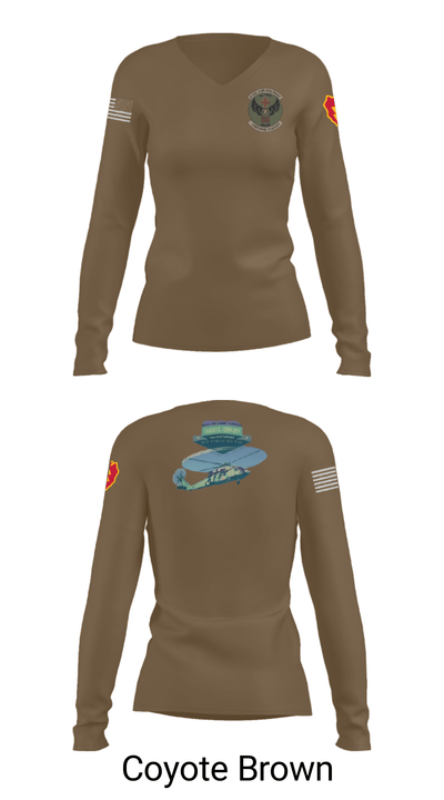 C CO 3-25 Dustoff 93146032 Women's Long Sleeve V-neck Shirt - 38
