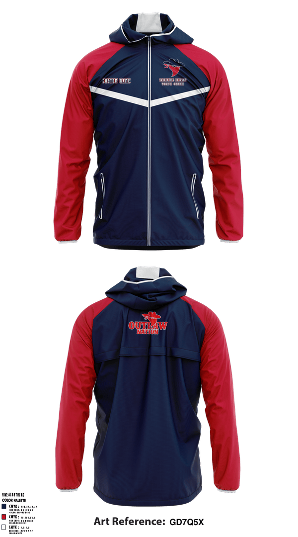 Windbreaker, Saugerties Outlaws, Football, Teamtime, Team time, sublimation, custom sports apparel, team uniforms, spirit wear, spiritwear, sports uniforms, custom shirts, team store, custom team store, fundraiser sports, apparel fundraiser