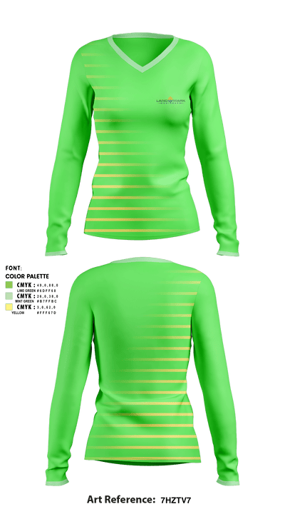 Landmark Engineers 37744667 Women's Long Sleeve V-neck Shirt - 1