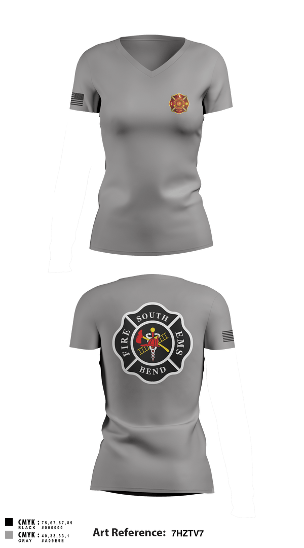 Women's Short Sleeve Vneck Shirt, , Fire Department, Teamtime, Team time, sublimation, custom sports apparel, team uniforms, spirit wear, spiritwear, sports uniforms, custom shirts, team store, custom team store, fundraiser sports, apparel fundraiser