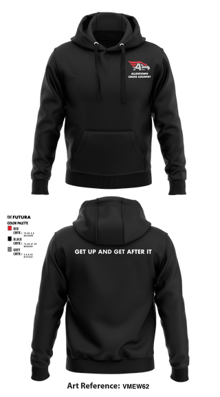 Hoodie, Allentown High School Cross Country, Cross Country, Teamtime, Team time, sublimation, custom sports apparel, team uniforms, spirit wear, spiritwear, sports uniforms, custom shirts, team store, custom team store, fundraiser sports, apparel fundraiser