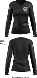 Delta Co. 1-52 14795663 Women's Long Sleeve V-neck Shirt - 5