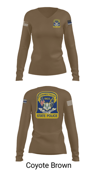 Women's Long Sleeve Vneck Shirt, , Police, Teamtime, Team time, sublimation, custom sports apparel, team uniforms, spirit wear, spiritwear, sports uniforms, custom shirts, team store, custom team store, fundraiser sports, apparel fundraiser