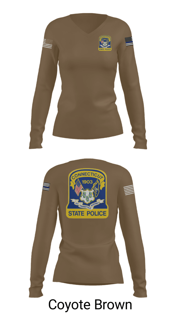 Women's Long Sleeve Vneck Shirt, , Police, Teamtime, Team time, sublimation, custom sports apparel, team uniforms, spirit wear, spiritwear, sports uniforms, custom shirts, team store, custom team store, fundraiser sports, apparel fundraiser