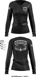 Air Assault School 23379005 Women's Long Sleeve V-neck Shirt - 2