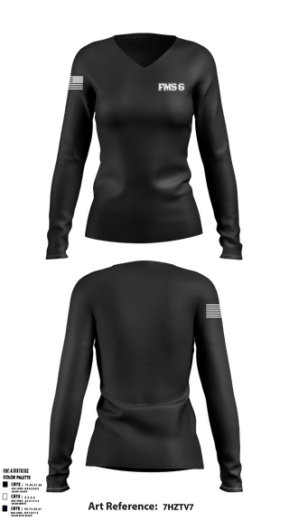 Women's Long Sleeve Vneck Shirt, , National Guard, Teamtime, Team time, sublimation, custom sports apparel, team uniforms, spirit wear, spiritwear, sports uniforms, custom shirts, team store, custom team store, fundraiser sports, apparel fundraiser