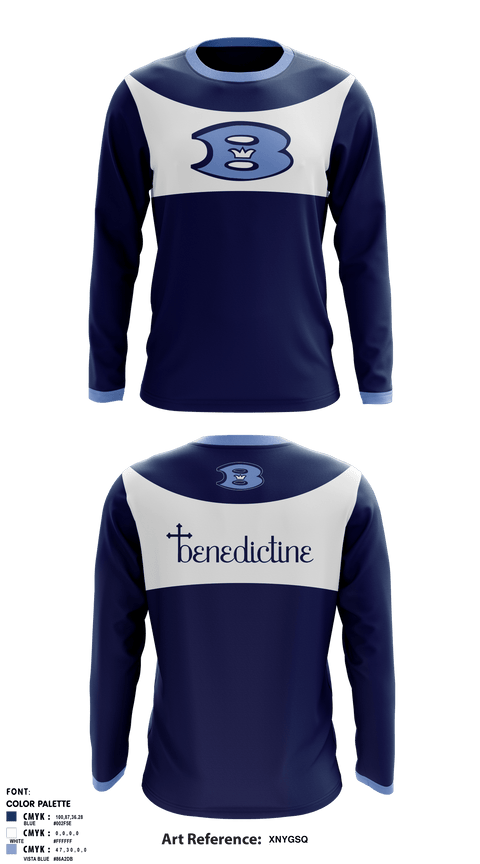 Long Sleeve Rash Guard Shirt, Benedictine Wrestling, Wrestling, Teamtime, Team time, sublimation, custom sports apparel, team uniforms, spirit wear, spiritwear, sports uniforms, custom shirts, team store, custom team store, fundraiser sports, apparel fundraiser