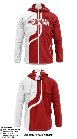Windbreaker, Walter L Wilkinson Middle School Track, Track & Field, Teamtime, Team time, sublimation, custom sports apparel, team uniforms, spirit wear, spiritwear, sports uniforms, custom shirts, team store, custom team store, fundraiser sports, apparel fundraiser