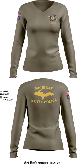Women's Long Sleeve Vneck Shirt, , Police, Teamtime, Team time, sublimation, custom sports apparel, team uniforms, spirit wear, spiritwear, sports uniforms, custom shirts, team store, custom team store, fundraiser sports, apparel fundraiser