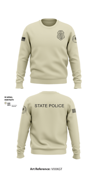Crew Neck Sweatshirt, , Police, Teamtime, Team time, sublimation, custom sports apparel, team uniforms, spirit wear, spiritwear, sports uniforms, custom shirts, team store, custom team store, fundraiser sports, apparel fundraiser
