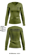 Hillsboro Police Department 31441057 Women's Long Sleeve V-neck Shirt - 9