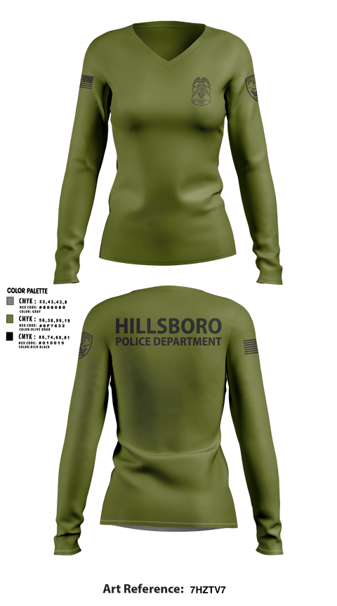 Women's Long Sleeve Vneck Shirt, , Police, Teamtime, Team time, sublimation, custom sports apparel, team uniforms, spirit wear, spiritwear, sports uniforms, custom shirts, team store, custom team store, fundraiser sports, apparel fundraiser