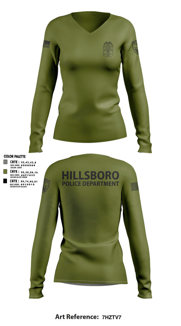 Women's Long Sleeve Vneck Shirt, , Police, Teamtime, Team time, sublimation, custom sports apparel, team uniforms, spirit wear, spiritwear, sports uniforms, custom shirts, team store, custom team store, fundraiser sports, apparel fundraiser