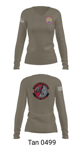 Women's Long Sleeve Vneck Shirt, , Air Force, Teamtime, Team time, sublimation, custom sports apparel, team uniforms, spirit wear, spiritwear, sports uniforms, custom shirts, team store, custom team store, fundraiser sports, apparel fundraiser