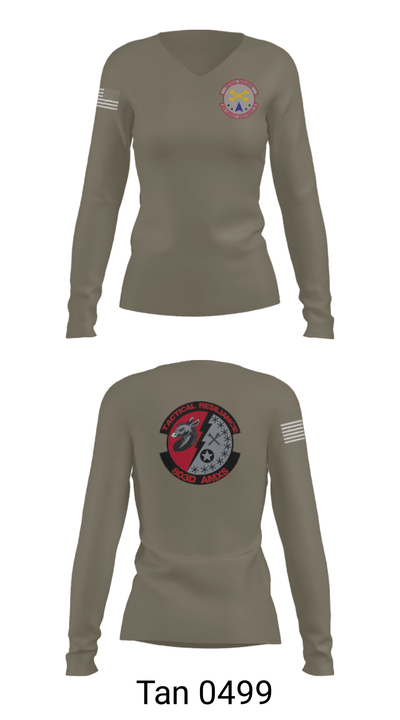 803rd AMXS 6035859 Women's Long Sleeve V-neck Shirt - 40