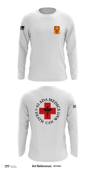 Long Sleeve Performance Shirt, Medics, 1-43 ADA, Army, Teamtime, Team time, sublimation, custom sports apparel, team uniforms, spirit wear, spiritwear, sports uniforms, custom shirts, team store, custom team store, fundraiser sports, apparel fundraiser