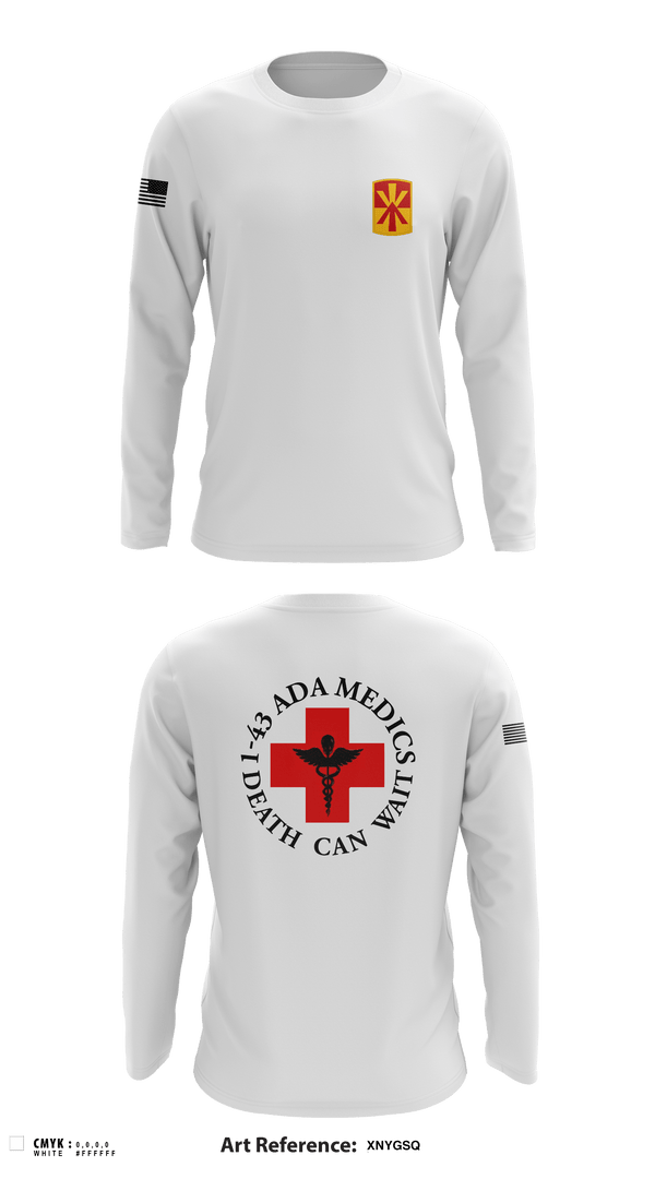 Long Sleeve Performance Shirt, Medics, 1-43 ADA, Army, Teamtime, Team time, sublimation, custom sports apparel, team uniforms, spirit wear, spiritwear, sports uniforms, custom shirts, team store, custom team store, fundraiser sports, apparel fundraiser