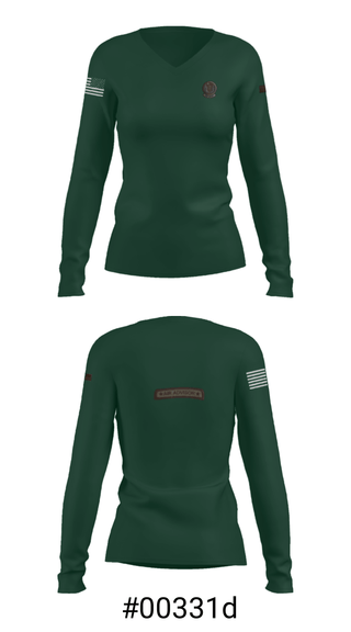 Women's Long Sleeve Vneck Shirt, , Air Force, Teamtime, Team time, sublimation, custom sports apparel, team uniforms, spirit wear, spiritwear, sports uniforms, custom shirts, team store, custom team store, fundraiser sports, apparel fundraiser