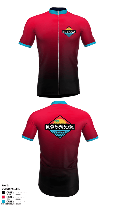Cycling Jersey, Excel & Beyond Coaching, Cycling, Teamtime, Team time, sublimation, custom sports apparel, team uniforms, spirit wear, spiritwear, sports uniforms, custom shirts, team store, custom team store, fundraiser sports, apparel fundraiser