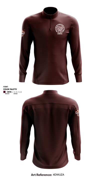 West Bridgewater High School Volleyball 90318455 Quarter Zip Jacket - 3