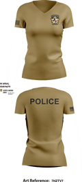 Jacksboro Police Department 19640406 Women's Short Sleeve V-neck Shirt - 2