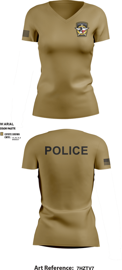Jacksboro Police Department 19640406 Women's Short Sleeve V-neck Shirt - 2