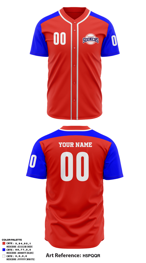 Two Button Baseball Jersey, Sydney Sooners Baseball, Baseball, Teamtime, Team time, sublimation, custom sports apparel, team uniforms, spirit wear, spiritwear, sports uniforms, custom shirts, team store, custom team store, fundraiser sports, apparel fundraiser