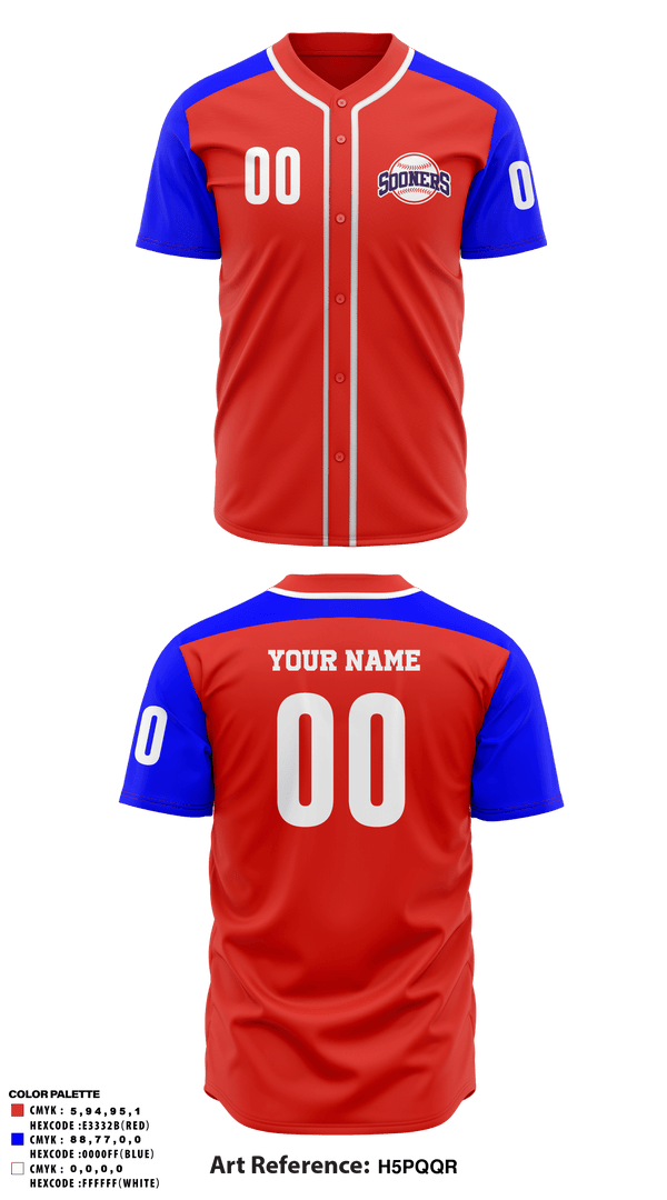 Two Button Baseball Jersey, Sydney Sooners Baseball, Baseball, Teamtime, Team time, sublimation, custom sports apparel, team uniforms, spirit wear, spiritwear, sports uniforms, custom shirts, team store, custom team store, fundraiser sports, apparel fundraiser