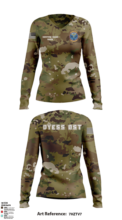 Dyess AFB Operational Support Team 10526750 Women's Long Sleeve V-neck Shirt - 6