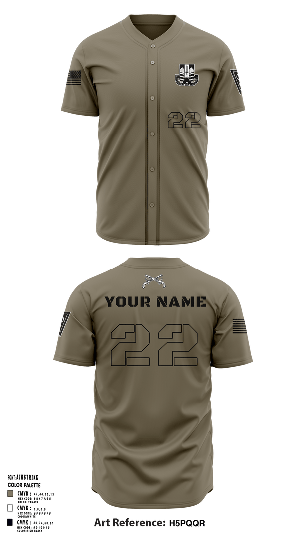Full Button Baseball Jersey, , National Guard, Teamtime, Team time, sublimation, custom sports apparel, team uniforms, spirit wear, spiritwear, sports uniforms, custom shirts, team store, custom team store, fundraiser sports, apparel fundraiser